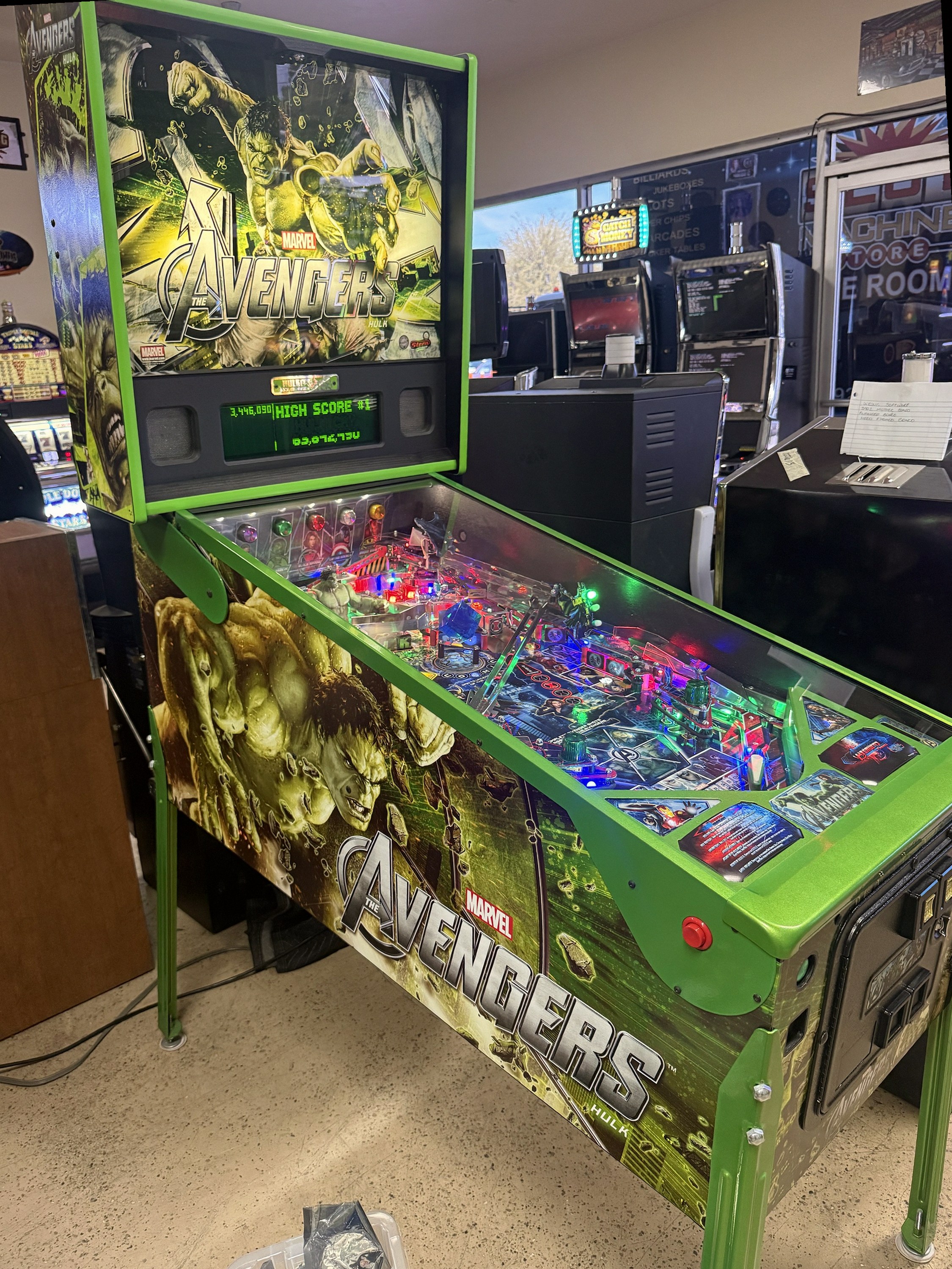 Stern Avengers Hulk Edition Solid-State Pinball